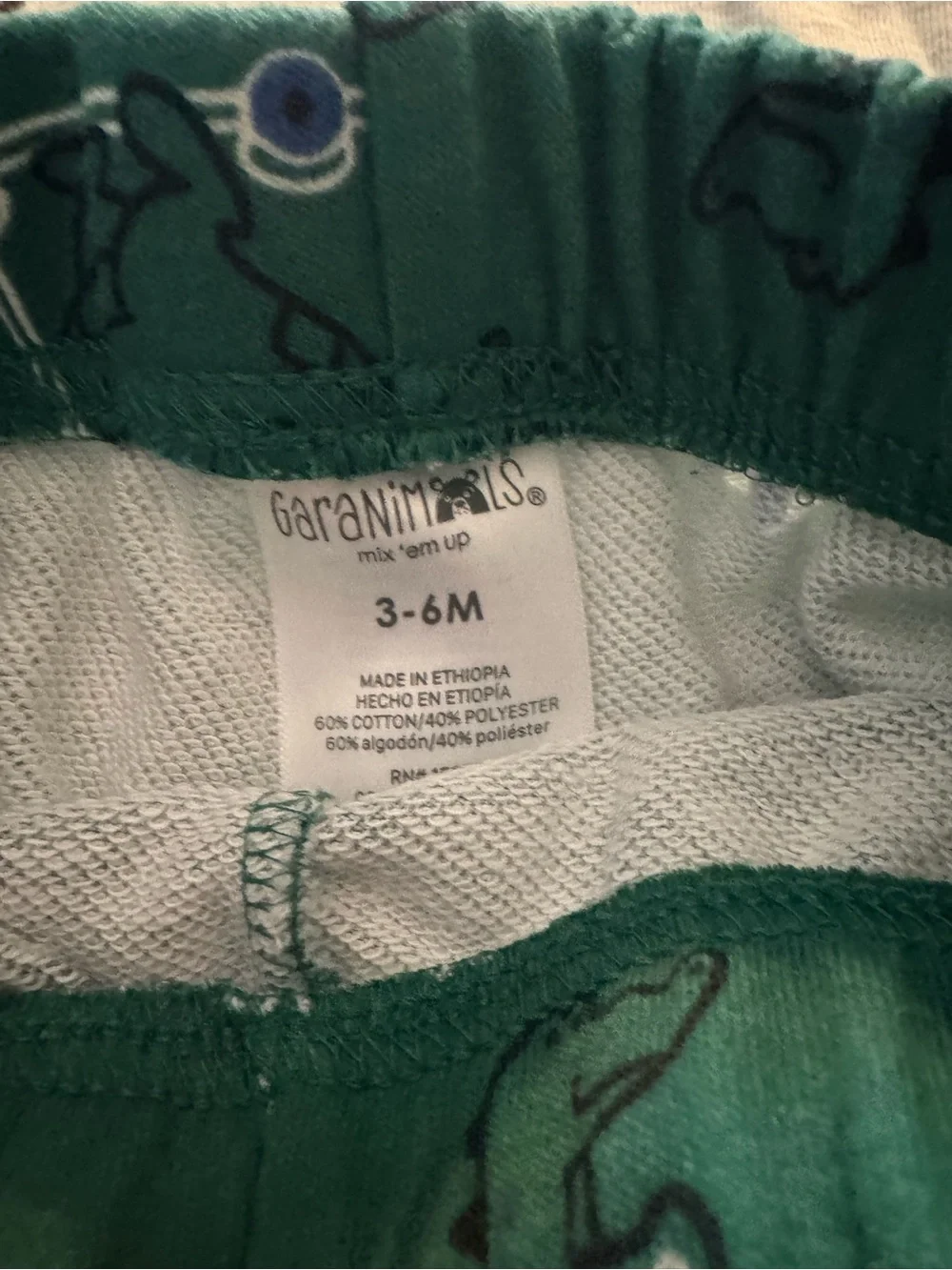 Green Dino Jogger Set with Dino onsie